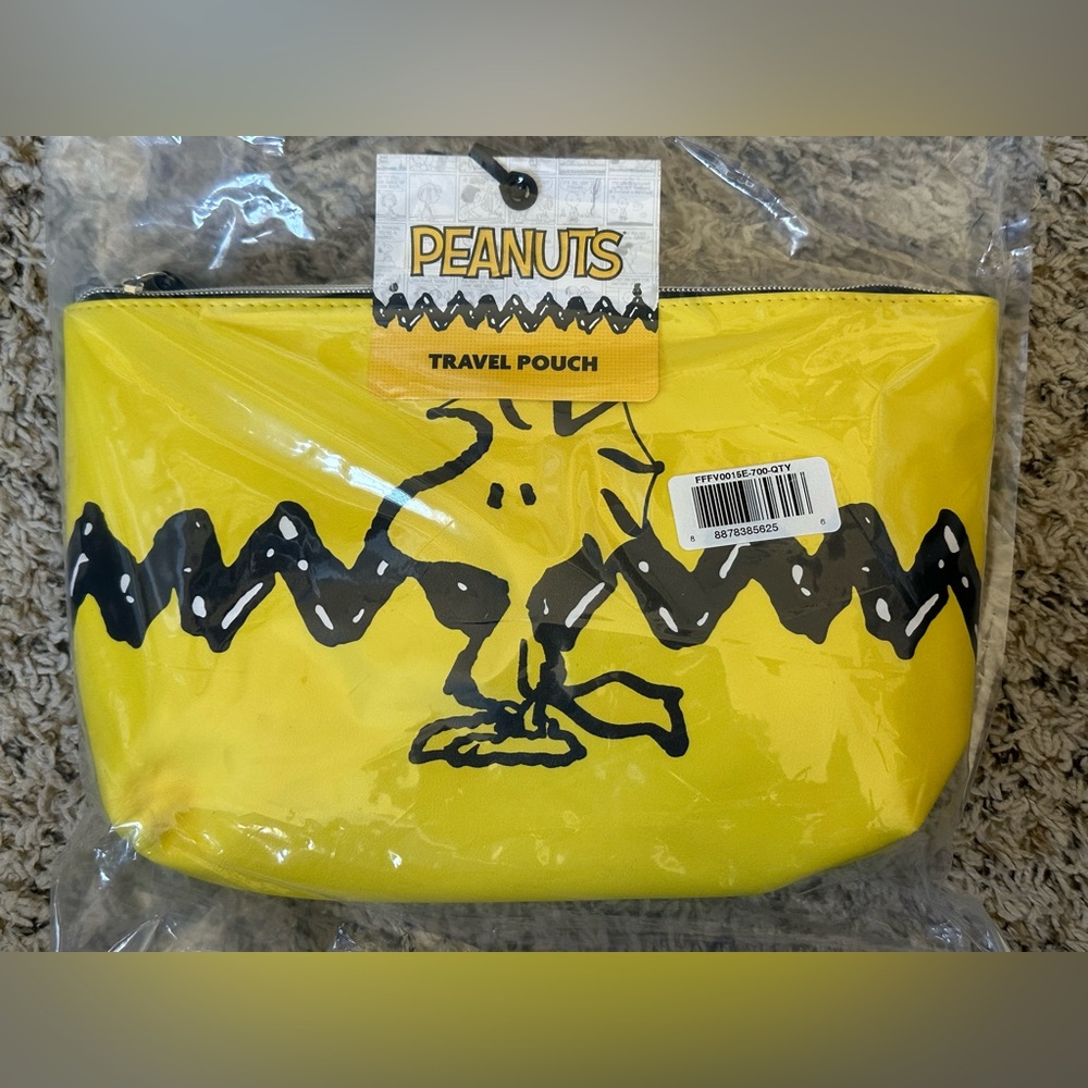 💄 Peanuts Woodstock Trapezoid Cosmetic Travel Bag, NWT